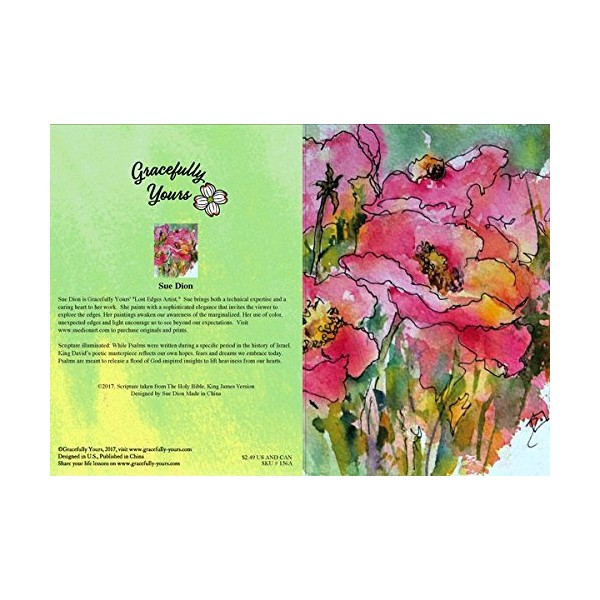 Gracefully Yours Get Well Greeting Cards Featuring Sue Dion, 12, 4 Designs/3 Each with Scripture Message
