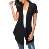 Urban CoCo Womens Solid Open Front Short Sleeve Cardigan (L,
