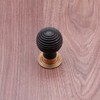Infinity Decor Ebonised Reeded Preston Wooden Cupboard Knob Interior Furniture