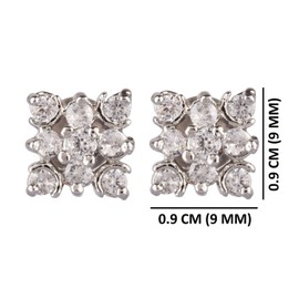 Efulgenz Mothers Day Gifts Indian Jewelry Cubic Zirconia CZ Round Floral Stud Earring for Women Girls (Style 3) Mini Gifts for Mothers Day