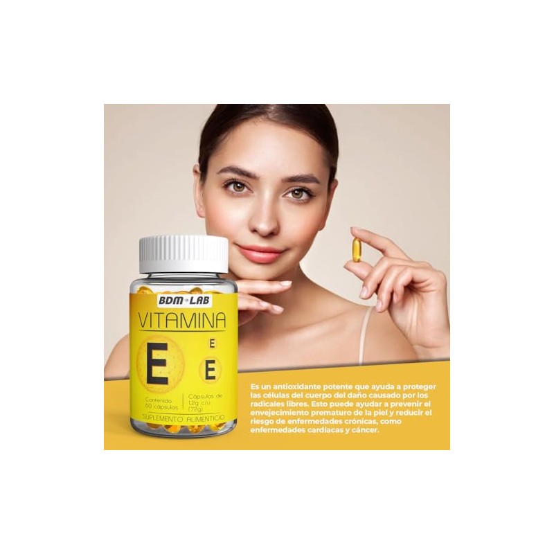 BDM LAB Vitamina E 2x1 60 cápsulas c/u Suplemento Alimenticio