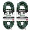 Iron Forge Tools Pack of 2 Outdoor Extension Cords, 15