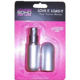 Travel Perfume Atomizer London Soho New York - Silver