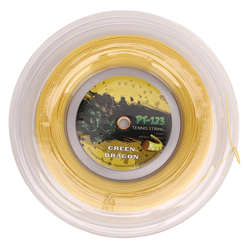 1.25mm Tennis Racket String Double Ribbed Pattern Beat Resistant Polyester