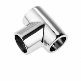 1Pack 90 Degree Marine 316 Stainless Steel Boat Handrail Tee Fitting Hardware, Pipe/Tube Connector Clamp Hardware Boat Accessories for Pipe/Tube 22/25/32mm (Inner Diameter: 1 1/4inch)
