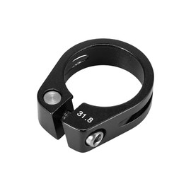 X AUTOHAUX 31.8mm Aluminium Alloy Bike Bicycle Seat Post Clamp Seat Post Adapter Replacement Black