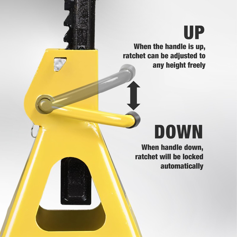 YELLOW JACKET Jack Stands 2 Ton with Double Locking for
