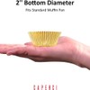 Caperci Standard Cupcake Liners Gold Foil Muffin Baking Cups 150-Pack