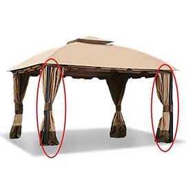 Garden Winds Replacement Privacy Curtain Set for The South Hampton Gazebo - 350