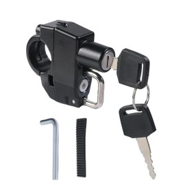 Flaconi Motorcycle Helmet Lock, Universal Helmet Lock Motorcycle Lock Anti-Theft Helmet Safety Lock Set with 2 Keys, Suitable for Motorcycles, Sports Motorcycles, Scooters, Dirt Bikes