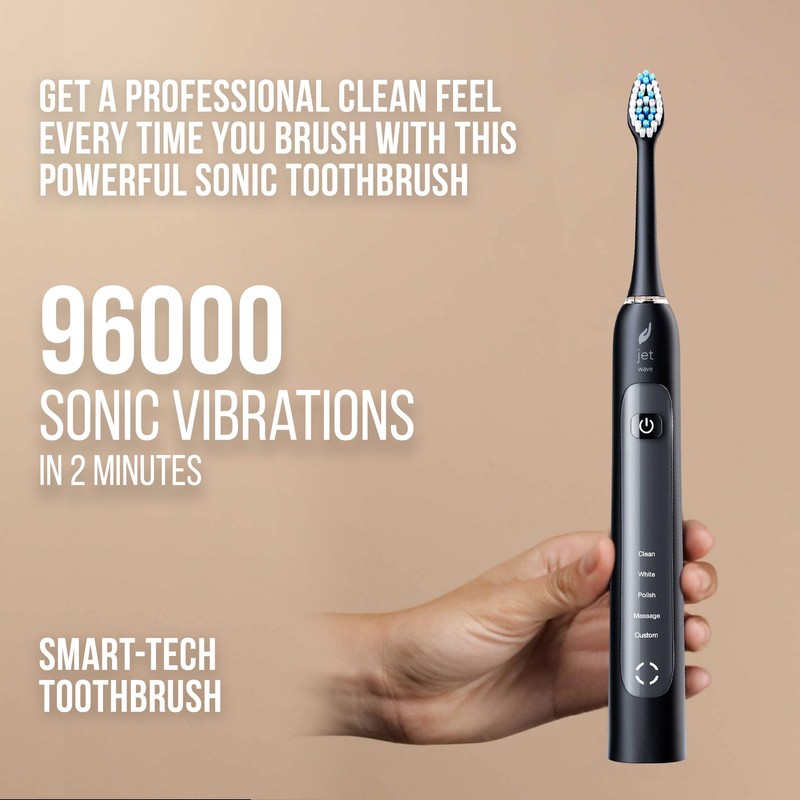 Acteh Sonic Electric Toothbrush Dual Set 5 Modes Smart Timer