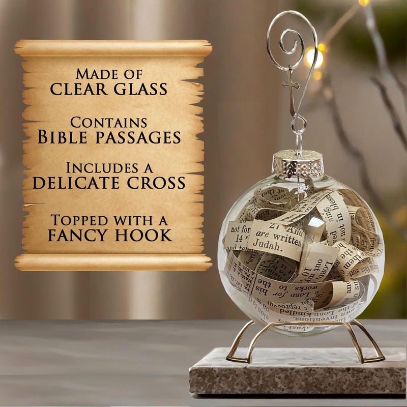 Bible Ornament Made with Pages from a Bible for Women,