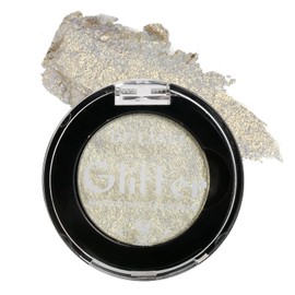 Korean Eyeshadow, High Pigment Glitter Eyeshadow, Long Load Shimmer Gold Eyeshadow, Waterproof Sweatproof Metallic Eyeshadow, Sparkle Eyeshadow Eye Makeup, Gold White, 2A