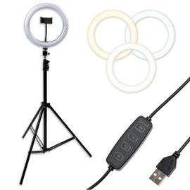 Gator Frameworks 10" LED Ring Light with 6 ft. Extendable Tripod Stand & Phone Holder, (GFW-RINGLIGHTTRIPD)