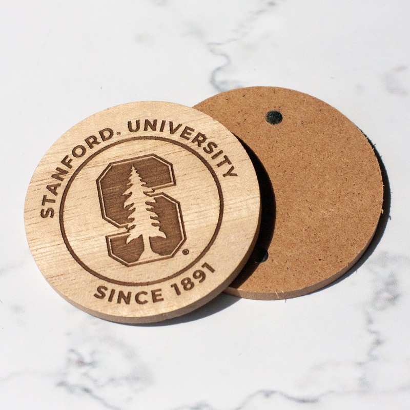 Mambo Beach Curaçao Beach Sunset Round Wooden 2.5" Fridge Magnet