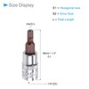 CoCud Hex Bit Socket, Metric H4 (4mm) Bit 1/4" Drive