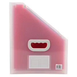 Exacompta - Ref 55598E - Expanding File for Magazines & Documents - 265 x 325mm in Size, 110mm Expandable Spine, 1mm Polypropylene, 12 Sections - Crystal