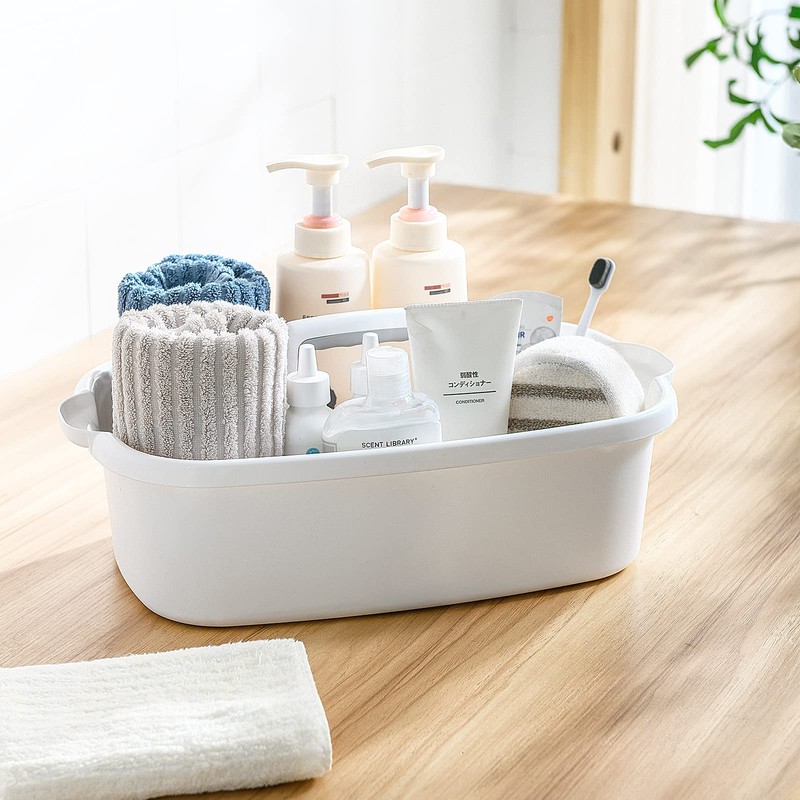 Goderewild Multi-Purpose Plastic Cleaning Caddy with Handle, Shower Caddy Organizer/Storage
