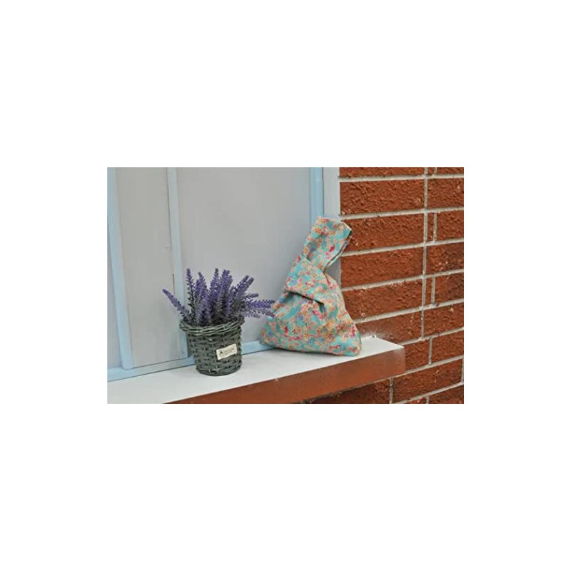 Chezi Bolso con nudo floral de estilo japonés para mujer,