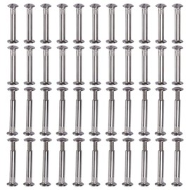 50 Pcs Furniture Joint Connector Bolts Furniture Screw Connectors Joint Sleeve Cap Nuts Cabinet Connecting Screw Binding Post Screws Belt Buckle Binding Bolts for Wood Cupboard Bed