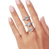 Bo.Dream Radiant Cut 3ct Cubic Zirconia Engagement Rings for Women