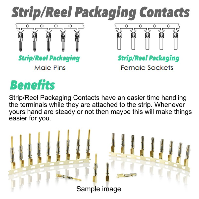 Molex (24 Circuits) Receptacle and Plug Housing w/ Terminals18-24 AWG