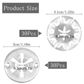 Pack of 60 Clamping Discs Heat Protection Plate 304 Stainless Steel Fixing Circlips Washers Heat Plate Tin Nut Locking Washers for Fixing Heat Shields Under the Hood for Cars