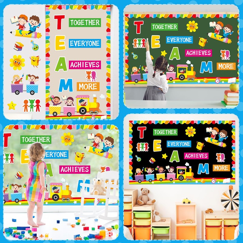 Team Bulletin Board Decorations Set Back to School Motivational Classroom