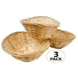 Bonka Bird Toys 3142 Pk3 Small Bamboo Basket Nests