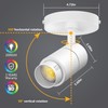 VANoopee 3-Color Zoomable LED Ceiling Spotlight Flush Mount Adjustable Spotlight