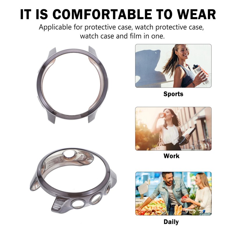 LABRIMP Grey Protective Shell for Smartwatch Full Coverage TPU Case