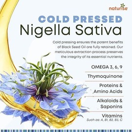 Organic Black Seed Oil - Organic Cold Pressed Black Cumin Seed Oil - Vegan Non-GMO Gluten Free Black Seed Oil Liquid (Nigella Sativa) Blackseed Oil for Hair & Skin, General Wellness (4 Fl Oz.) - Volume: 4 Oz