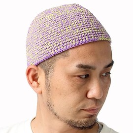 regnuu Islamic Hat, Men's, Summer, Knit Hat, Islamic Watch Cap, Islamic Cap, Senior, Summer Knit Hat, 100% Cotton, Spring, Summer, Inner Cap, D Marble Type