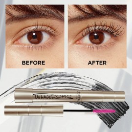 Máscara Para Pestañas False Lash Telescopic Loreal Color Magnetic black