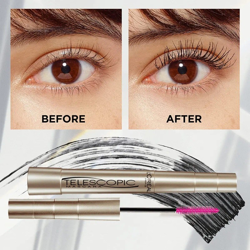 Máscara Para Pestañas False Lash Telescopic Loreal Color Magnetic black