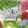 IHR Serviette Gartentraum, 33x33 cm, 3-lagig, 20 Stück, Frühlingsdeko, Tischdekoration,