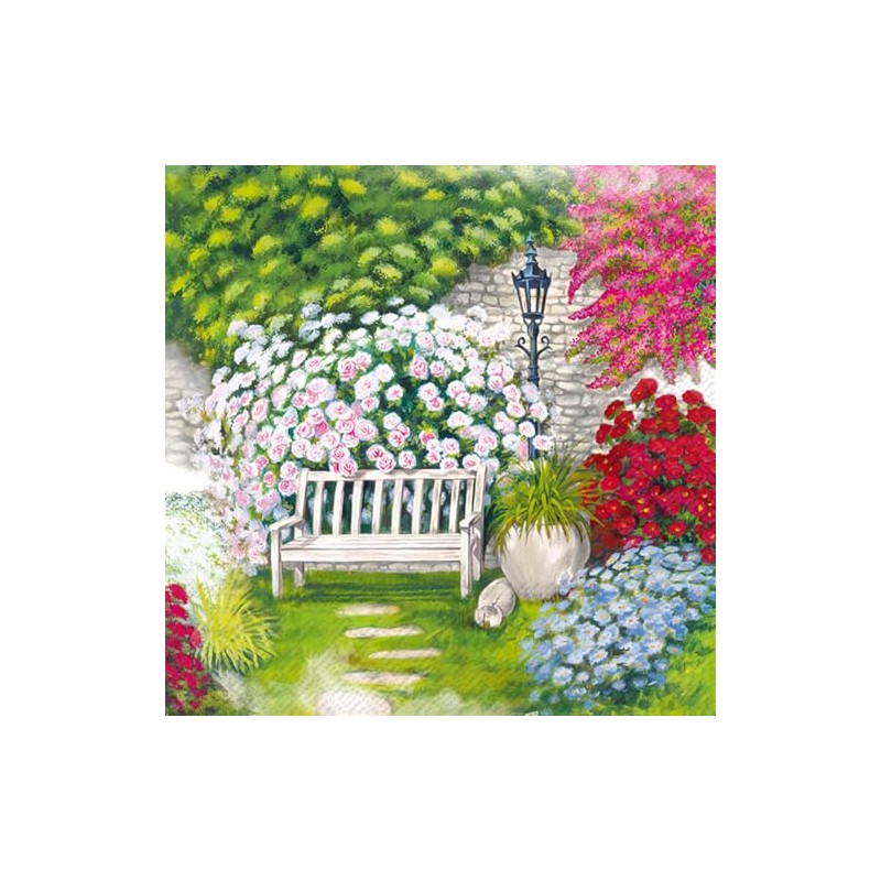 IHR Serviette Gartentraum, 33x33 cm, 3-lagig, 20 Stück, Frühlingsdeko, Tischdekoration,