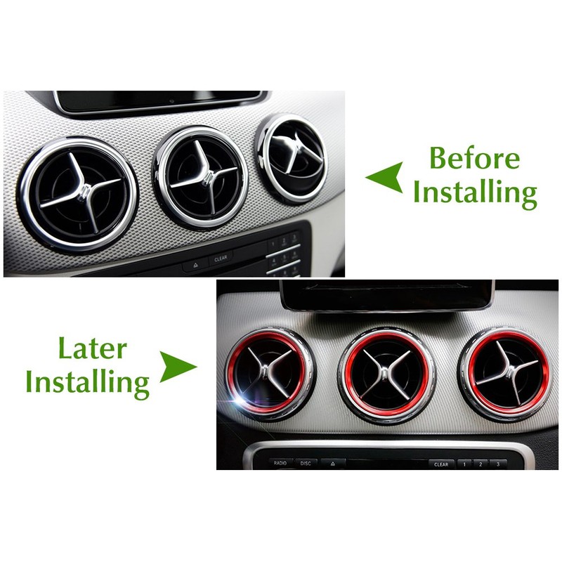 Generic WOQUi WO BZWCFKQ00R Auto-Klimaanlage, Luftauslass, Dekoration, Zierring, Aufkleber