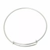 Unbranded 1 pc. Silver Tone Bangle Adjustable Slide On Bracelets