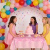 2Pcs Pink Party Plastic Table Cloth,137x274cm Shiny Glitter Pink Tablecloths