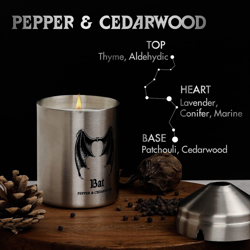 Gothic Scented Candle for Men - Strong Fragranced Masculine Candle