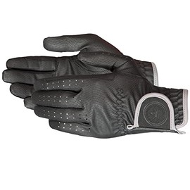 PFIFF 102601 Twin-Color Riding Gloves Black/Grey 12
