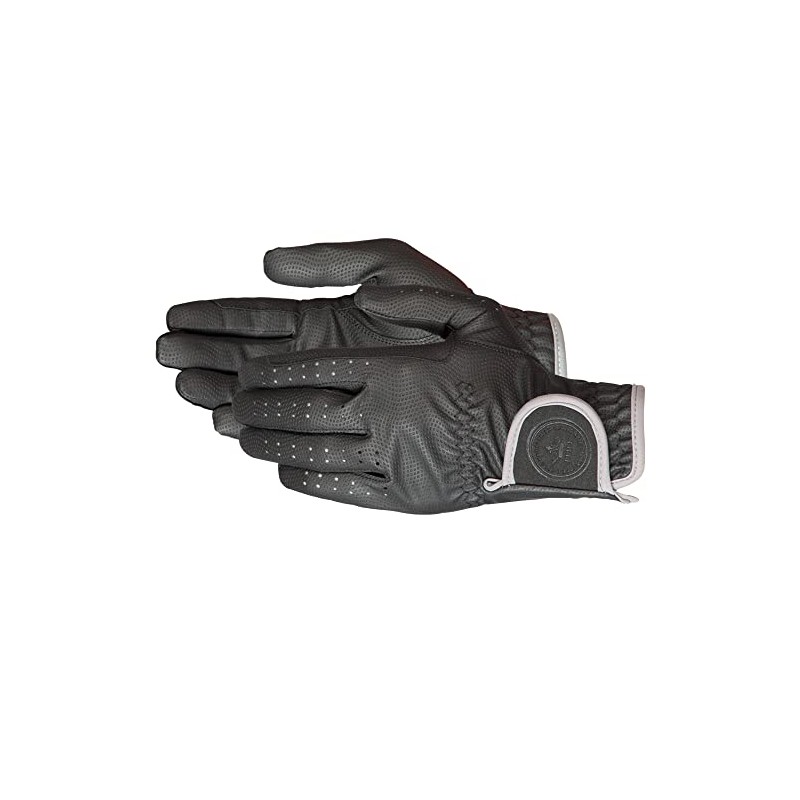 PFIFF 102601 Twin-Color Riding Gloves Black/Grey 12