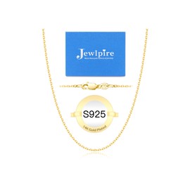 Jewlpire 14K Over Gold Chain Necklace for Women, 1.2MM Cable Chain Gold Chain for Women Thin Women's Chain Necklaces, Gold Chain 16 Inch