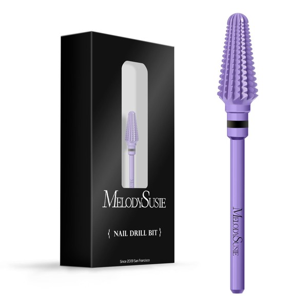 MelodySusie Professional Tornado 3/32'' Nail Drill Bits, Carbide Tungsten Multi-function