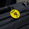 Biohazard Quarantine and Chill Round Luggage ID Tag Card Suitcase
