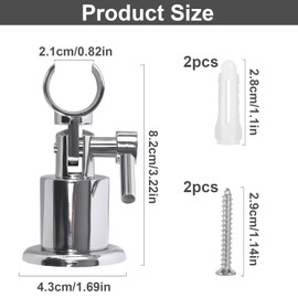 Shower Head Holder 180 Degree Shower Head Holder Metal with Screw Swivel Adjustment Hand Shower Holder for Most Shower Heads