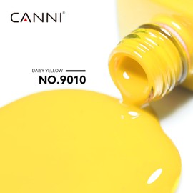 CANNI Yellow Gel Nail Polish, 1Pcs Yellow Gel Polish Yellow Color Nail Polish Gel High Gloss Soak Off U V Gel Nail French Nail Manicure Salon DIY