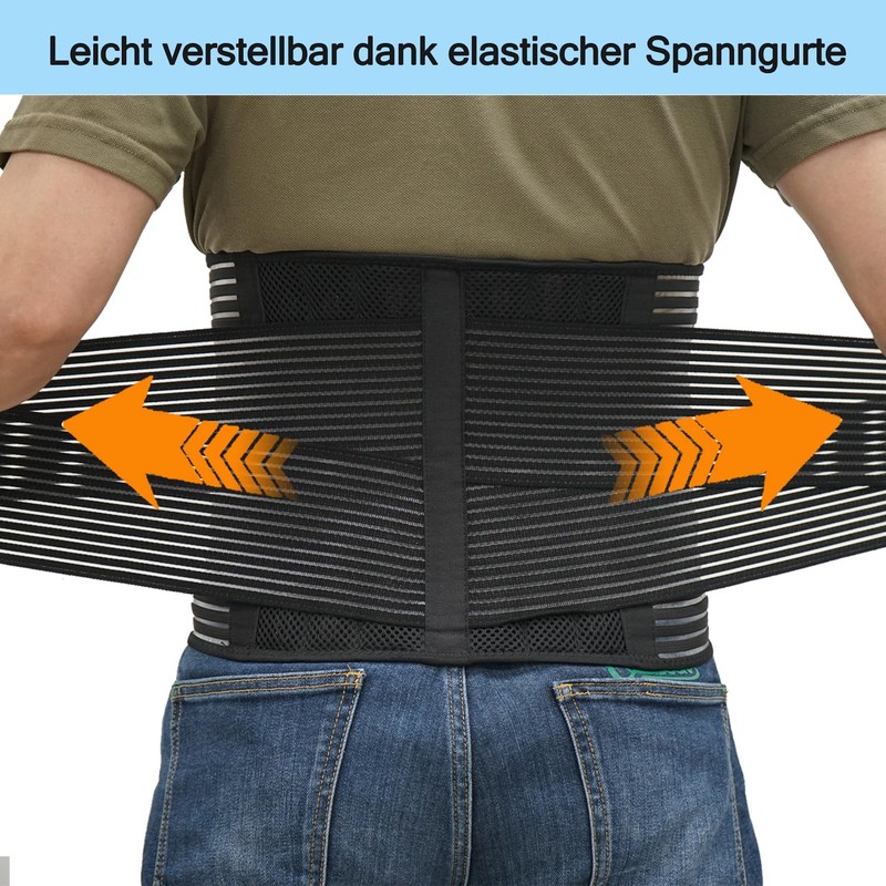 SURPOWN Back Support Belt, Breathable Back Brace Men and Women,