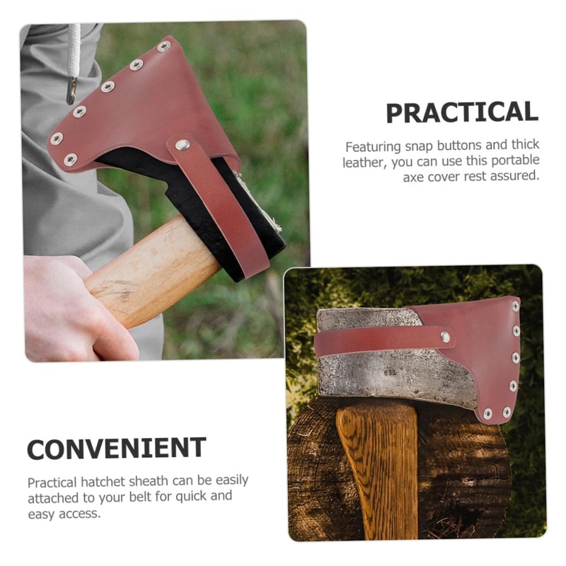 TEHAUX Camping Hatchet Axe Protector Durable Leather Cover for Outdoor